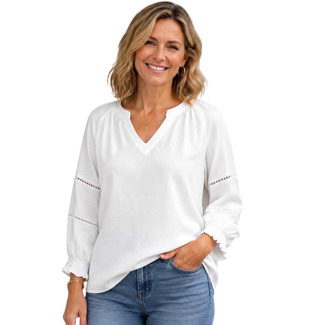 Summer Sale👗Womens Casual 3/4 Sleeve Tops