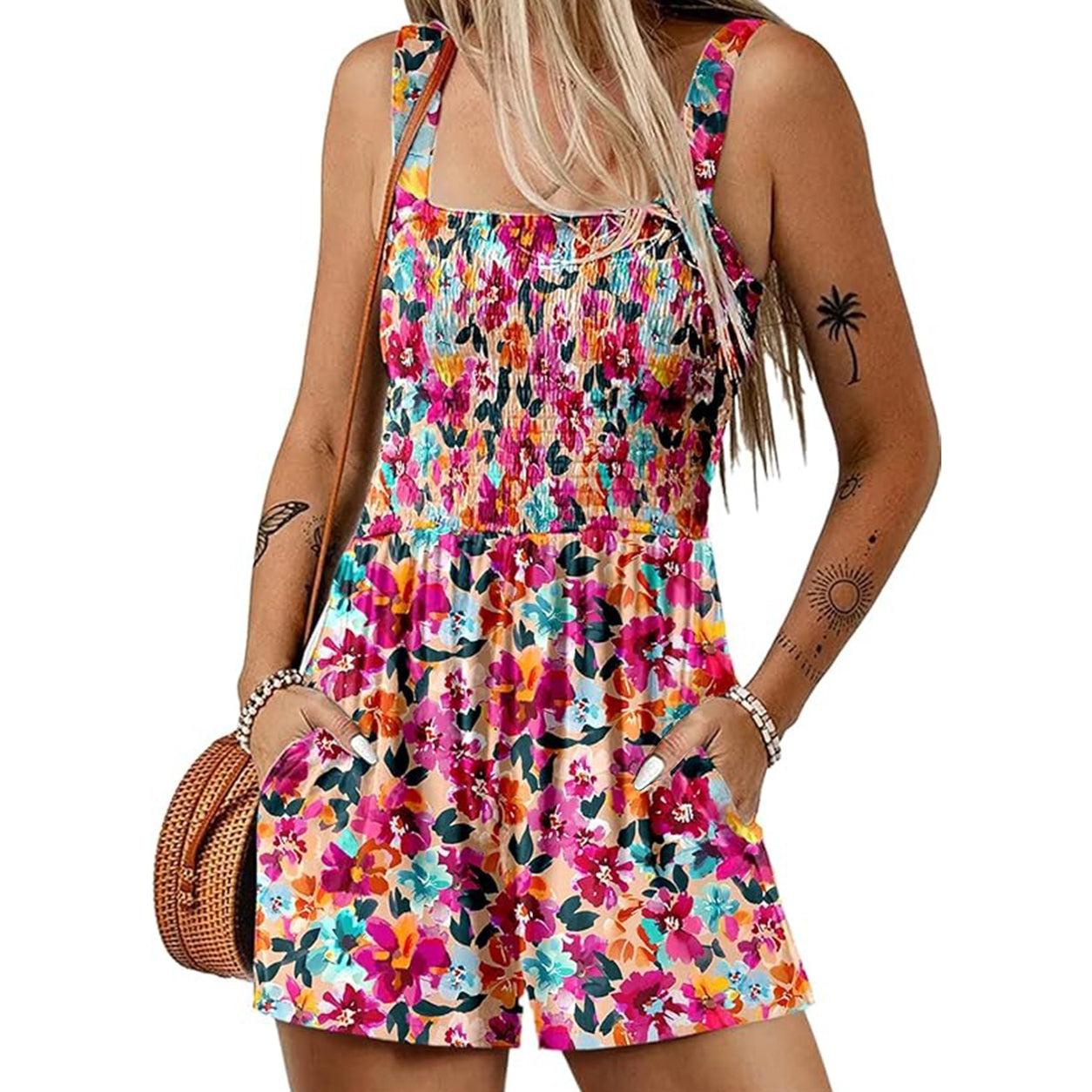 Summer Sale👗Women's Summer Casual Smocked Rompers
