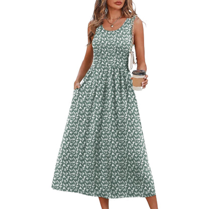 Summer Sale👗Women's Casual Midi Dress with Pockets