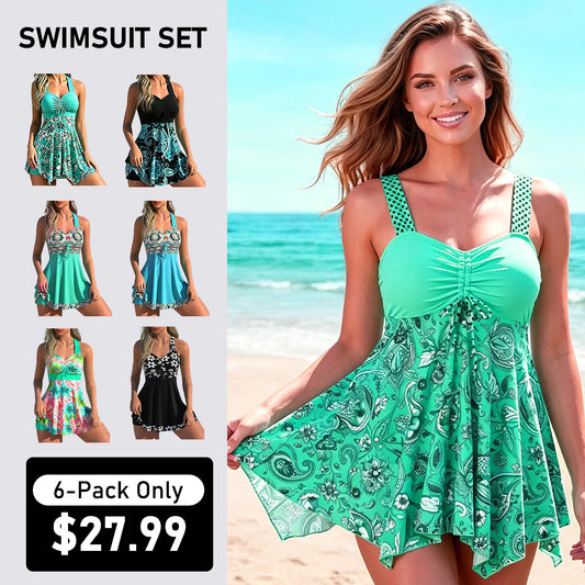 🔥LAST DAY SALE 60% Off! 👙Strap Top & Fitted Swim Shorts Separable Swimsuit 