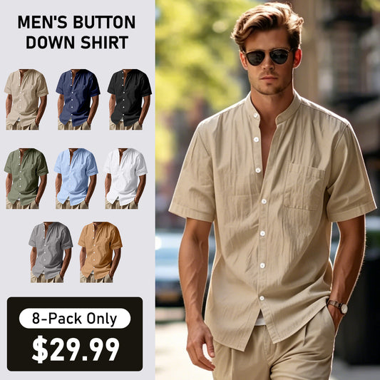⏳Time-Limited Special⏰Men's Casual Button-Down Short Sleeve Shirt