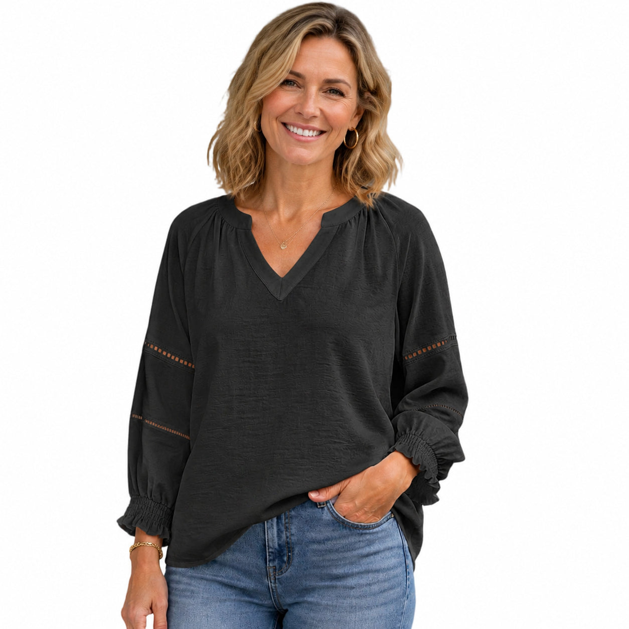 Summer Sale👗Womens Casual 3/4 Sleeve Tops