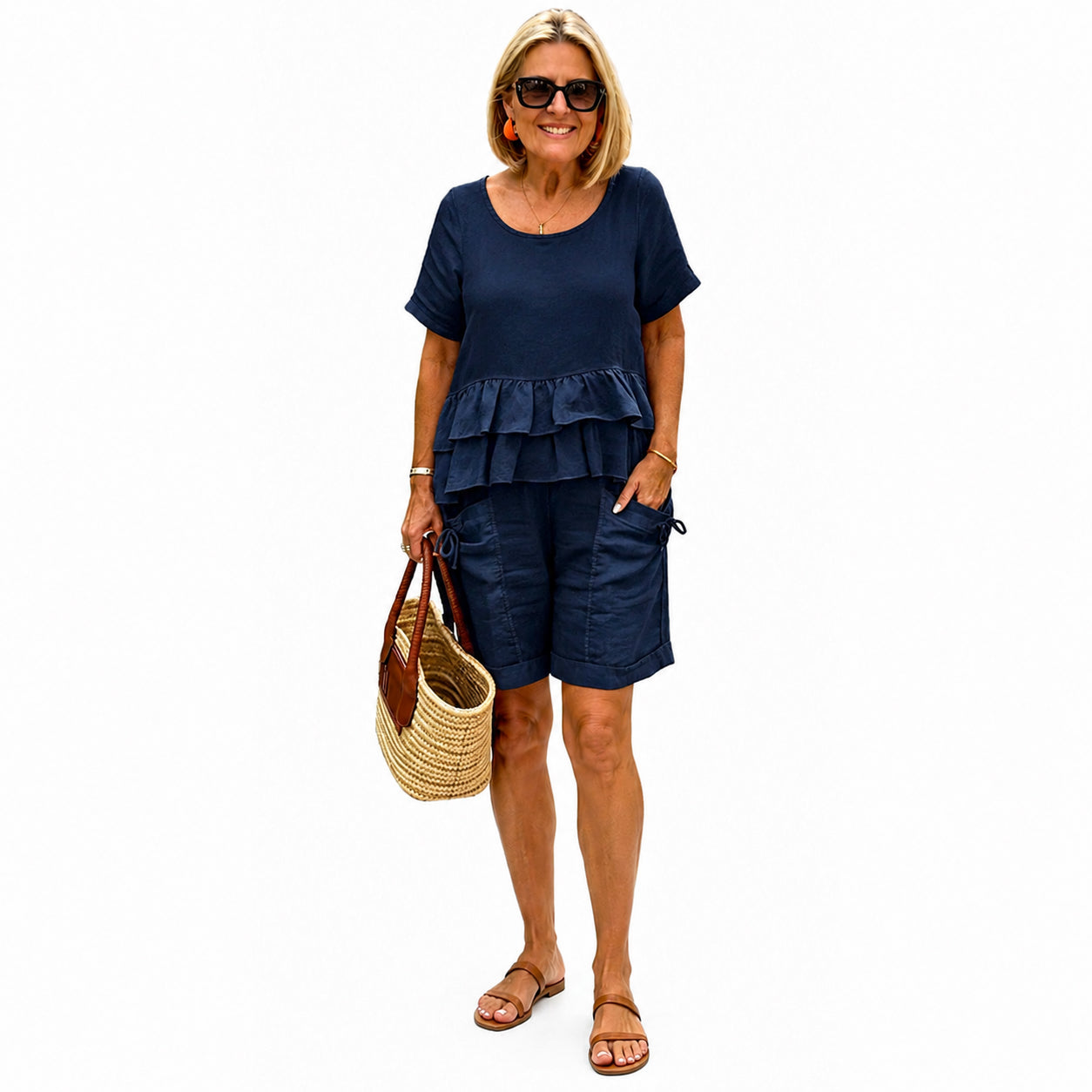 Summer Sale👗Fallon Top And Shorts Casual Suit