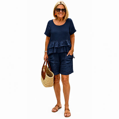 Summer Sale👗Fallon Top And Shorts Casual Suit