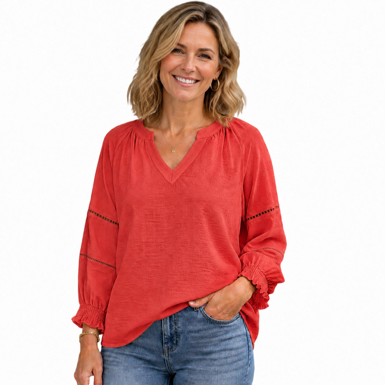 Summer Sale👗Womens Casual 3/4 Sleeve Tops