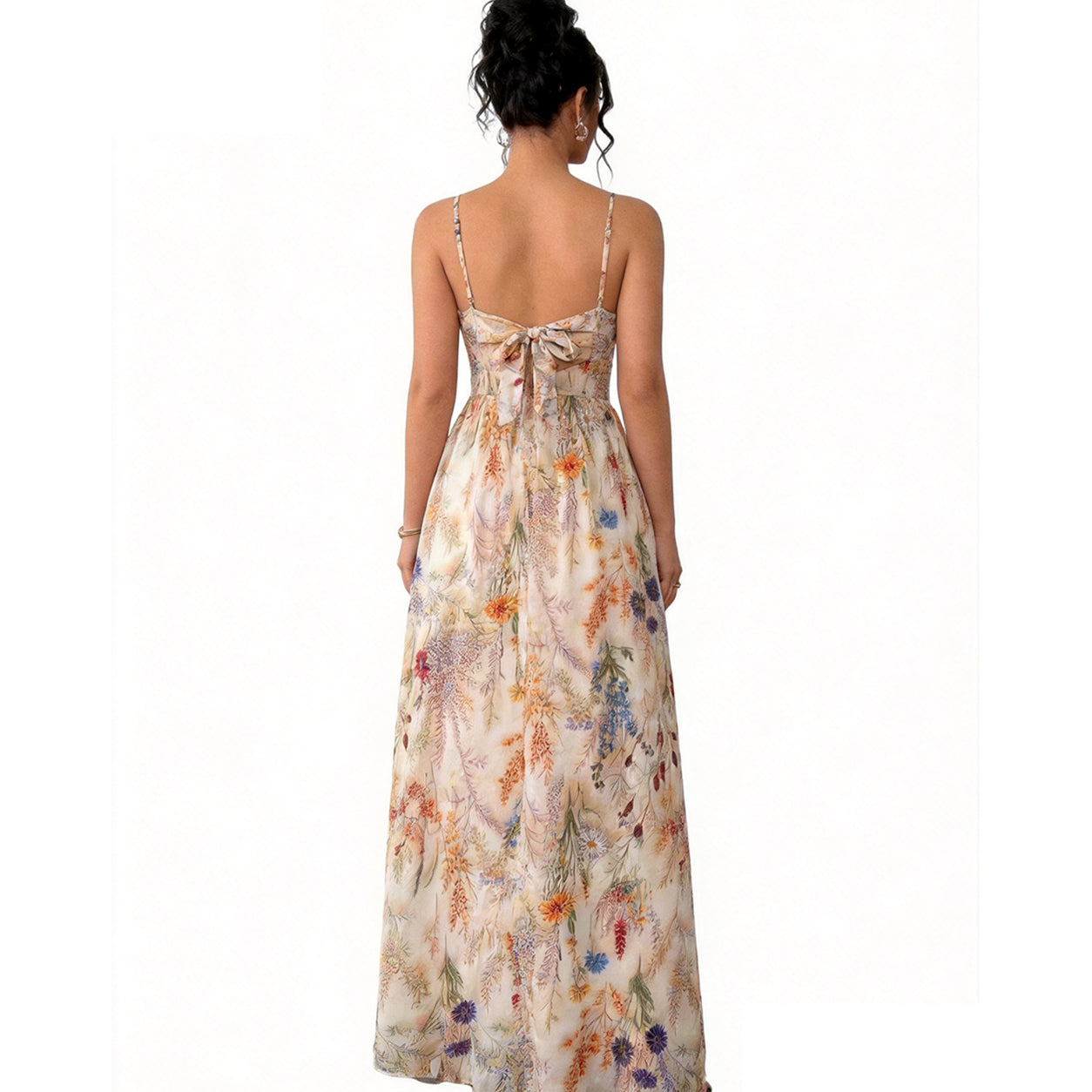 Summer Sale👗Women's Boho Style Floral-Print Spaghetti Strap Cami Dress