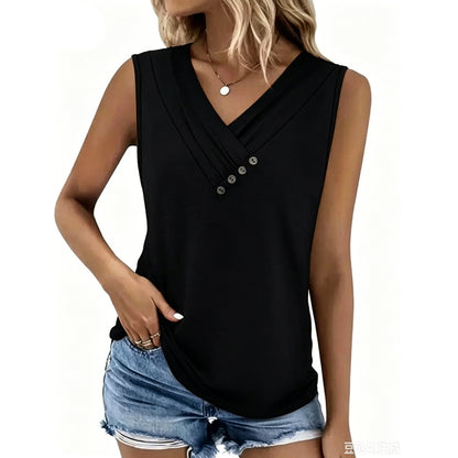 💐2026 New Arrivals 50% OFF💥 Women’s Button Down V Neck Loose Fit Tank Top