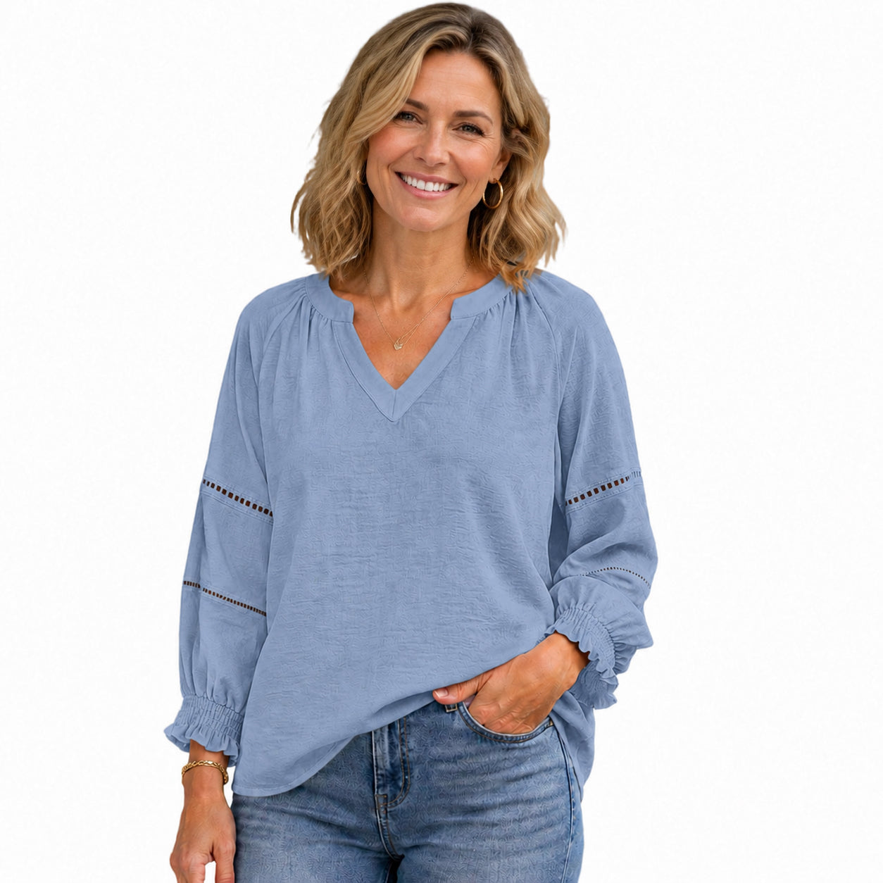 Summer Sale👗Womens Casual 3/4 Sleeve Tops