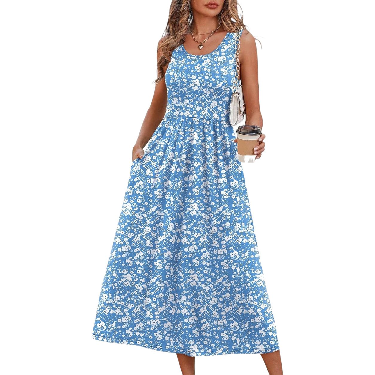 Summer Sale👗Women's Casual Midi Dress with Pockets