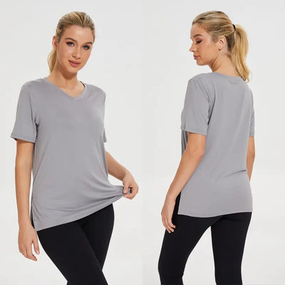 Summer Sale👗Women's Short Sleeve V Neck Basic T-Shirt