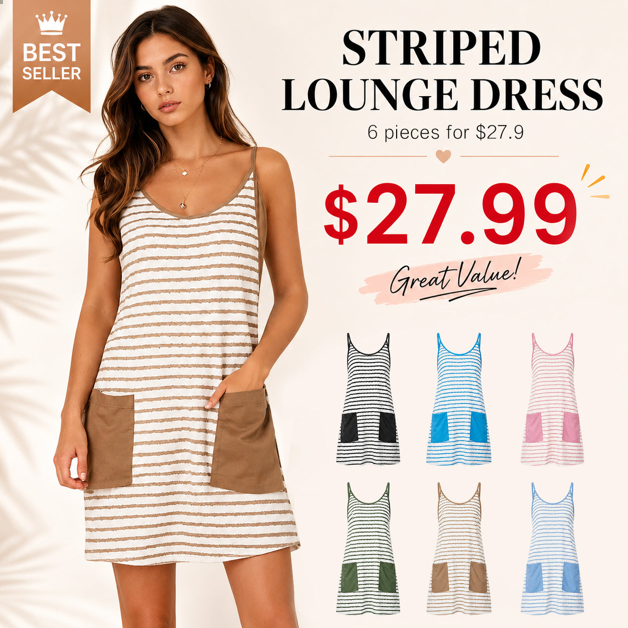 Summer Sale👗Women's Sleeveless Summer Dress with Shorts – 2-in-1 effortless style!