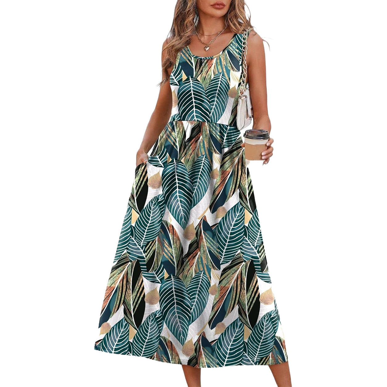 Summer Sale👗Women's Casual Midi Dress with Pockets