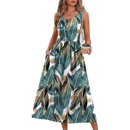 Summer Sale👗Women's Casual Midi Dress with Pockets