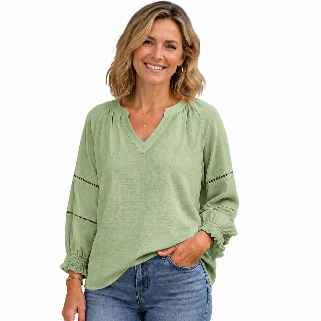 Summer Sale👗Womens Casual 3/4 Sleeve Tops