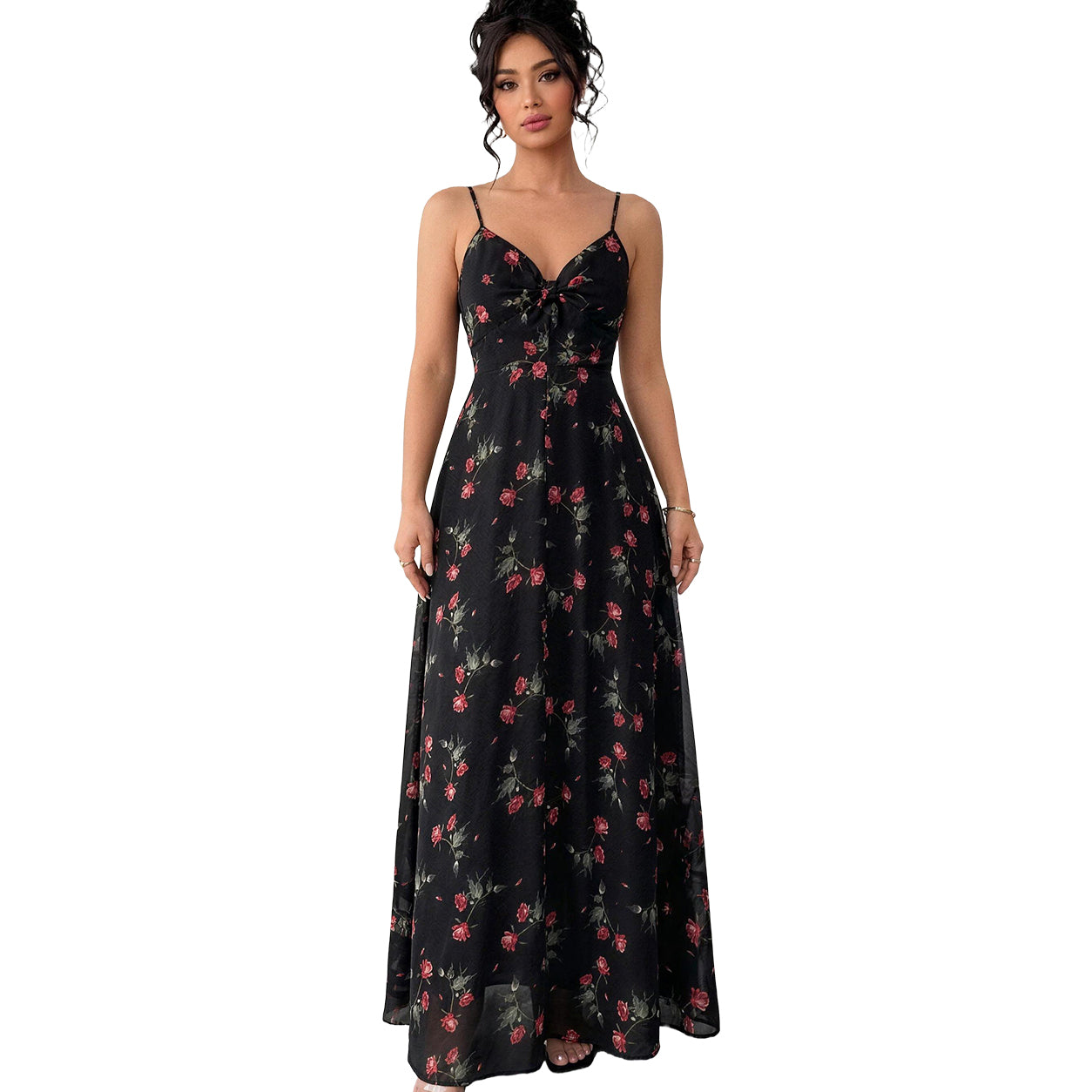 Summer Sale👗Women's Boho Style Floral-Print Spaghetti Strap Cami Dress