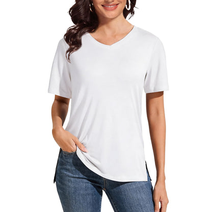 Summer Sale👗Women's Short Sleeve V Neck Basic T-Shirt