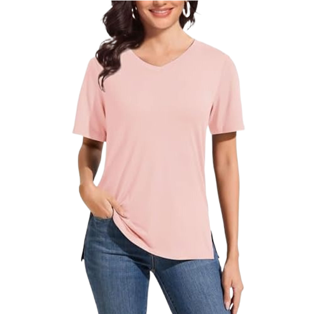 Summer Sale👗Women's Short Sleeve V Neck Basic T-Shirt
