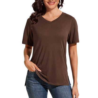 Summer Sale👗Women's Short Sleeve V Neck Basic T-Shirt