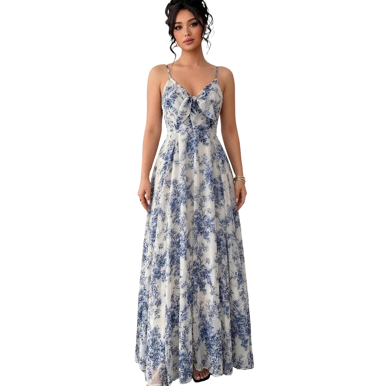 Summer Sale👗Women's Boho Style Floral-Print Spaghetti Strap Cami Dress
