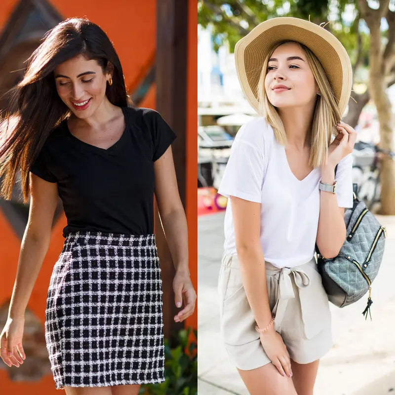 Summer Sale👗Women's Short Sleeve V Neck Basic T-Shirt