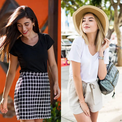 Summer Sale👗Women's Short Sleeve V Neck Basic T-Shirt