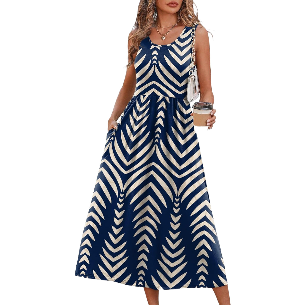 Summer Sale👗Women's Casual Midi Dress with Pockets