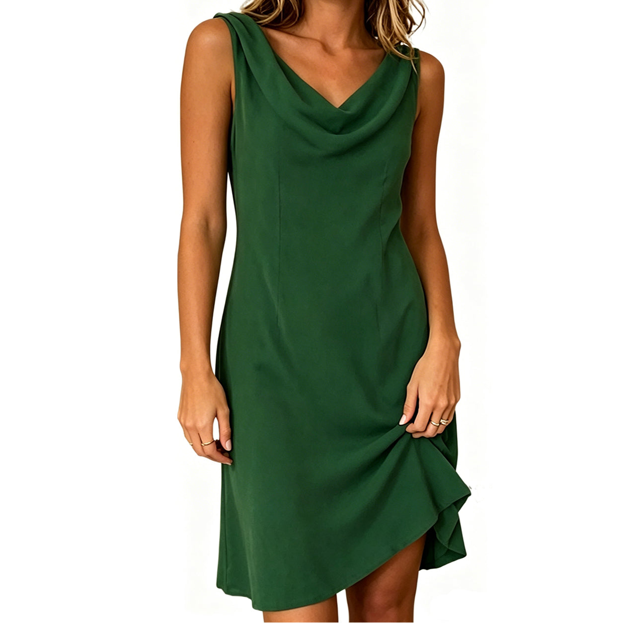 2026 Summer New Arrival: Women's Elegant Sleeveless Cowl NeckDress