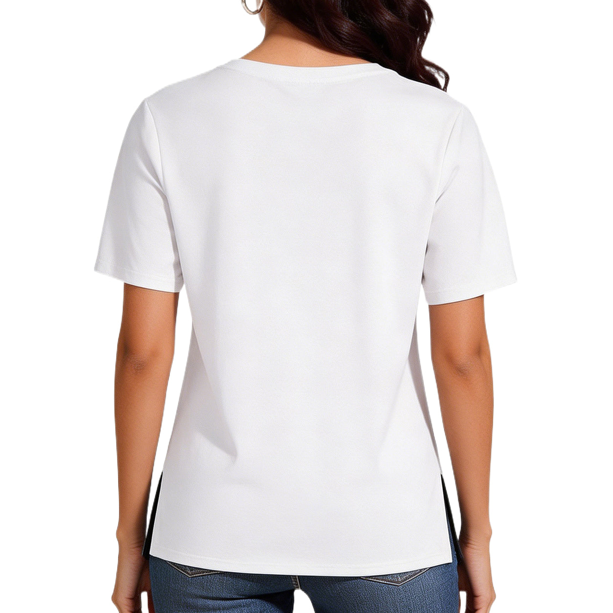 Summer Sale👗Women's Short Sleeve V Neck Basic T-Shirt